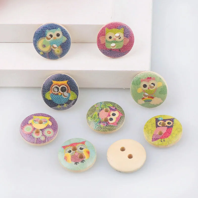50PCS Natural Wooden Buttons Cartoon OWL Decorative 2 Holes 13mm Random Mixed Scrapbooking Accessories High Quantity
50PCS Natural Wooden Buttons Cartoon OWL Decorative 2 Holes 13mm Random Mixed Scrapbooking Accessories High Quantity