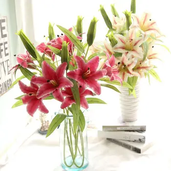 2 Head Real touch Perfume Lily Fresh Style Desk Ornaments Artificial Flowers Home Decor Wedding Romantic Props
2 Head Real touch Perfume Lily Fresh Style Desk Ornaments Artificial Flowers Home Decor Wedding Romantic Props