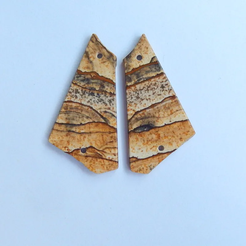 Popular jewelry Picture Jasper Double hole fashion woman Earring Bead,Handmade DIY Jewelry Making 39x21x3mm,6.9g
Popular jewelry Picture Jasper Double hole fashion woman Earring Bead,Handmade DIY Jewelry Making 39x21x3mm,6.9g