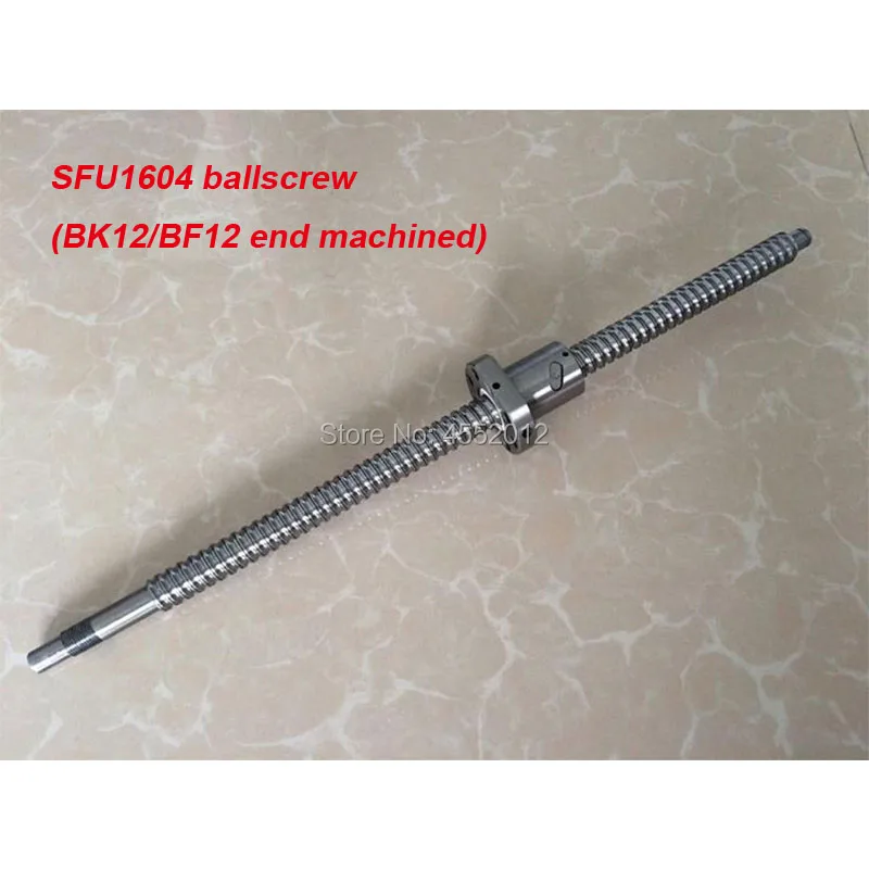 

BallScrew SFU1604 L= 650 700 800 900 1000 mm Rolled Ball screw with single Ballnut for CNC parts BK/BF12 standard end machined