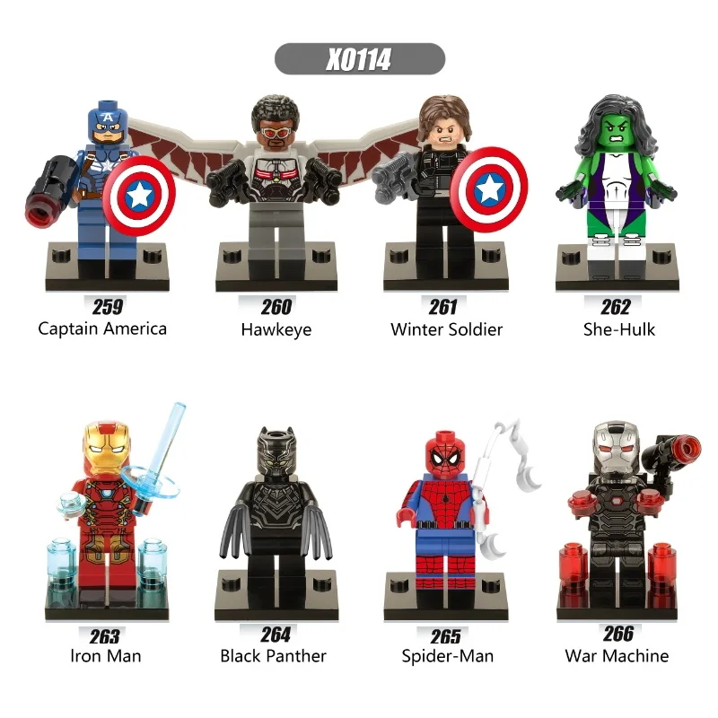 Single Sale Super Heroes Captain America Winter Soldier Iron Man She Hulk Falcon Bricks Building Blocks Children Gift Toys X0114
Single Sale Super Heroes Captain America Winter Soldier Iron Man She Hulk Falcon Bricks Building Blocks Children Gift Toys X0114