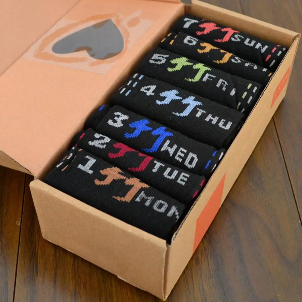 7 Pairs/Set Casual Travel Breathable Men Sock Weekly Number Print Calcetines Elastic Short Crew Socks Hombre Sokken 2019
7 Pairs/Set Casual Travel Breathable Men Sock Weekly Number Print Calcetines Elastic Short Crew Socks Hombre Sokken 2019