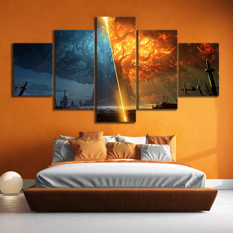 5 Piece Teldrassil Burning World of Warcraft Battle for Azeroth Game Posters Canvas Painting Wall Art for Home Decor
5 Piece Teldrassil Burning World of Warcraft Battle for Azeroth Game Posters Canvas Painting Wall Art for Home Decor