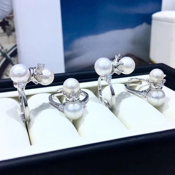 925 Silver Fashion Adjustable Pearl Ring Settings Findings Mountings Parts for Oyster Edison Pearls Corals Jade Beads Stones
925 Silver Fashion Adjustable Pearl Ring Settings Findings Mountings Parts for Oyster Edison Pearls Corals Jade Beads Stones