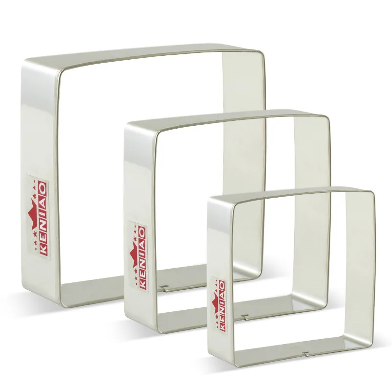 KENIAO Square Cookie Cutters Set for Birthday Pastry - 3 Piece - Large/Medium/Small Fondant Cookie Cutters - Stainless Steel
KENIAO Square Cookie Cutters Set for Birthday Pastry - 3 Piece - Large/Medium/Small Fondant Cookie Cutters - Stainless Steel