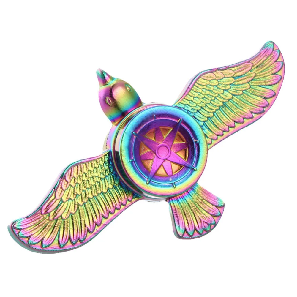 

Fly Eagle Bird Rainbow Colorful Zinc Fidget Spinner Hand Spinner For Better Focus Reduce Autism ADHD Stress Toys With Gift Box