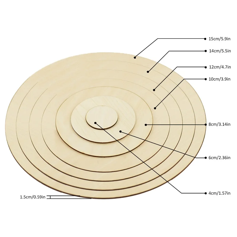 DIY 100% Handmade Accessories Wooden Round Circle Slice Intelligence Developmental Doodles Wooden Round Circle Cut-Out Teaching
DIY 100% Handmade Accessories Wooden Round Circle Slice Intelligence Developmental Doodles Wooden Round Circle Cut-Out Teaching