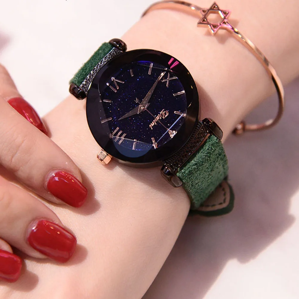 Newest Luxury lady Crystal Watch Women Dress watch Fashion Plush Genuine Leather Watches Starry sky surface Quarttz Wristwatches
Newest Luxury lady Crystal Watch Women Dress watch Fashion Plush Genuine Leather Watches Starry sky surface Quarttz Wristwatches