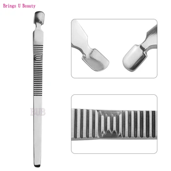 1 PC Stainless Steel Cuticle Remover Pusher with Spoon Shape Easy Grip Stripe Handle Professional Manicure Pedicure Nail Tools
1 PC Stainless Steel Cuticle Remover Pusher with Spoon Shape Easy Grip Stripe Handle Professional Manicure Pedicure Nail Tools