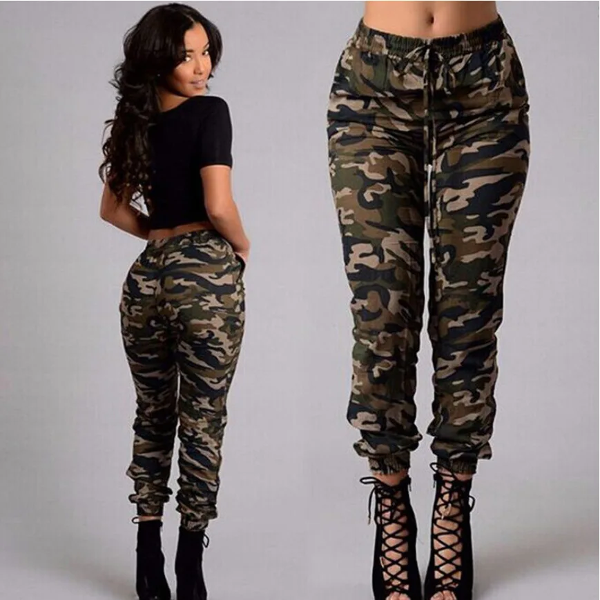 Women Camouflage Printed Pants Plus Size S-5XL Autumn Army Green Cargo Pants Womens Trousers Military Elastic Waist Female Pants
Women Camouflage Printed Pants Plus Size S-5XL Autumn Army Green Cargo Pants Womens Trousers Military Elastic Waist Female Pants