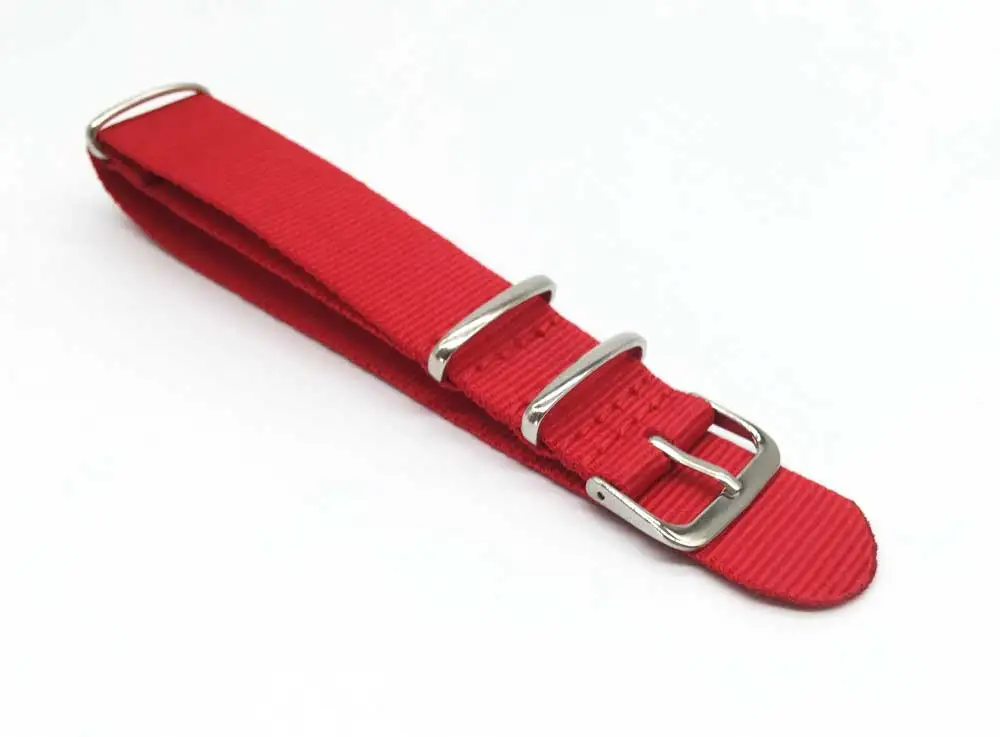 Ремешок нейлоновый для наручных часов красный браслет из тканого волокна в стиле