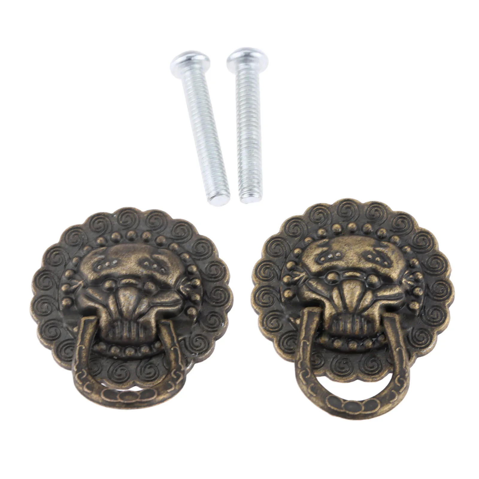 DRELD 2Pcs Antique Bronze Lion Head Door Furniture Handle Zinc Alloy Cabinet Dresser Drawer Pull Knob Furniture Hardware 29*37mm
DRELD 2Pcs Antique Bronze Lion Head Door Furniture Handle Zinc Alloy Cabinet Dresser Drawer Pull Knob Furniture Hardware 29*37mm