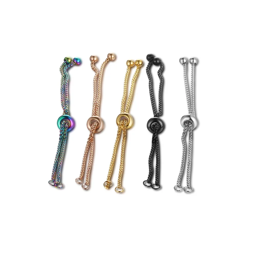 20pcs/lot Adjustable Stainless Steel Box Chain Slider/Slide Extender Chain For Jewelry Necklace Bracelet Accessory 5 Color
20pcs/lot Adjustable Stainless Steel Box Chain Slider/Slide Extender Chain For Jewelry Necklace Bracelet Accessory 5 Color