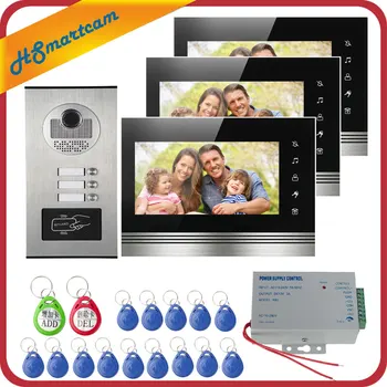 Wired Home 7inch Color 3 Monitors Apartment Wired Video Door Phone RFID HID Card Audio Visual Intercom System
Wired Home 7inch Color 3 Monitors Apartment Wired Video Door Phone RFID HID Card Audio Visual Intercom System