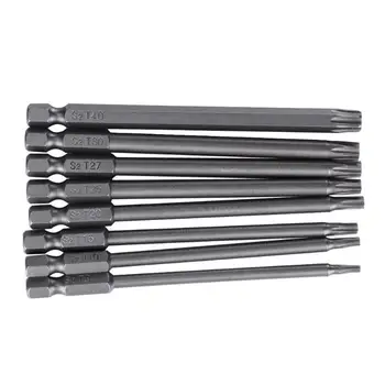 8 Size 100mm Length 1/4'' Hex Shank Magnetic Torx Screwdriver Bits Set T8 T10 T15 T20 T25 T27 T30 T40 Electric Screwdriver Tools
8 Size 100mm Length 1/4'' Hex Shank Magnetic Torx Screwdriver Bits Set T8 T10 T15 T20 T25 T27 T30 T40 Electric Screwdriver Tools