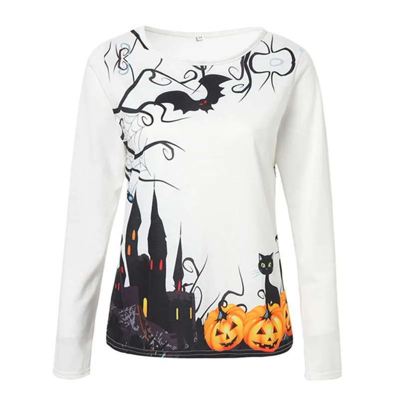 Femme Blouse Halloween Blouse 2018 Women Fashion Women Tops And Blouse Printing Round Neck Printed Pumpkin Shirt Blouse
Femme Blouse Halloween Blouse 2018 Women Fashion Women Tops And Blouse Printing Round Neck Printed Pumpkin Shirt Blouse