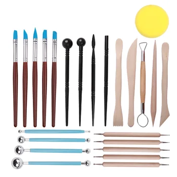 24 Pcs Soft Clay Pottery Tools Set Ball Stylus embossing Pottery & Ceramics Tools DIY Arts Crafts lines Carving Modeling Tool gi 
24 Pcs Soft Clay Pottery Tools Set Ball Stylus embossing Pottery & Ceramics Tools DIY Arts Crafts lines Carving Modeling Tool gi