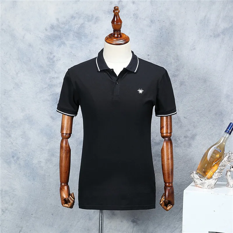 2018 New Arrival Men Bee Embroidery Polo Shirt Fashion Pattern Black Short Sleeve Summer Straight Cotton Polos Male High Quality
2018 New Arrival Men Bee Embroidery Polo Shirt Fashion Pattern Black Short Sleeve Summer Straight Cotton Polos Male High Quality