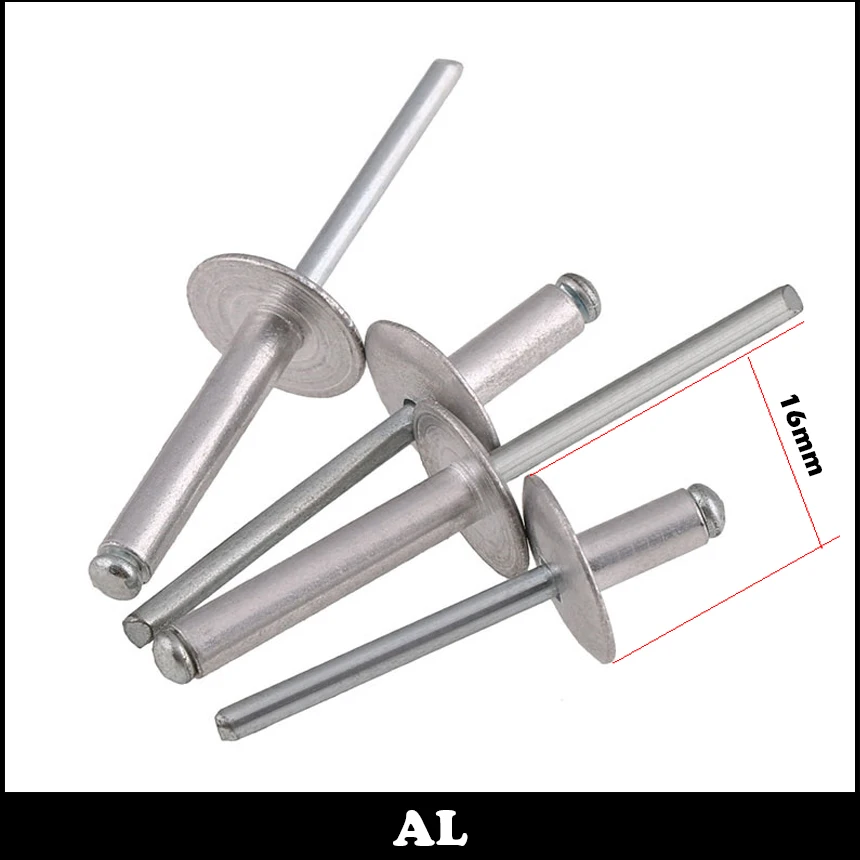 

M5 M5*16 M5x16 M5*20 M5x20 M5*25 M5x25 AL Aluminum Large Round Flat Head Self-Plugging POP Leaf Decorative Pull Nail Core Rivet