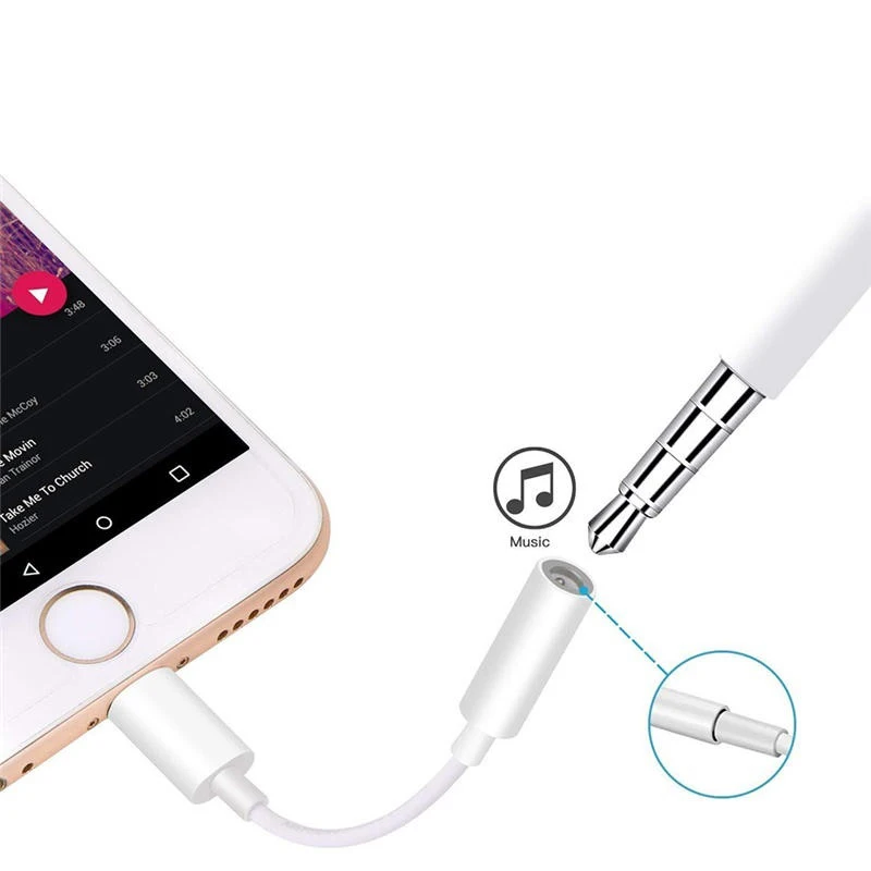 AUX Adaptateur For iPhone XR X XS MAX 8 7 Plus Adapter Cable 3.5mm Jack Headphone Adattatore Earphone Headset Audio Adaptador
AUX Adaptateur For iPhone XR X XS MAX 8 7 Plus Adapter Cable 3.5mm Jack Headphone Adattatore Earphone Headset Audio Adaptador