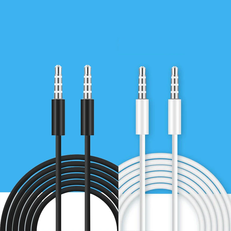 New 4 Pole 1m 3.5mm Audio Cable Male To Male Record Car Aux Audio Cord Headphone Connect Cord MP3 Extension Cable
New 4 Pole 1m 3.5mm Audio Cable Male To Male Record Car Aux Audio Cord Headphone Connect Cord MP3 Extension Cable