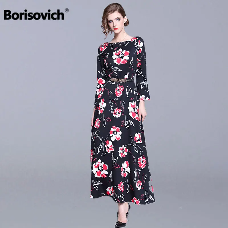Borisovich Ladies Elegant Party Dress New 2018 Autumn Fashion Vintage Floral Print Big Swing A-line Women Long Dresses N266
Borisovich Ladies Elegant Party Dress New 2018 Autumn Fashion Vintage Floral Print Big Swing A-line Women Long Dresses N266