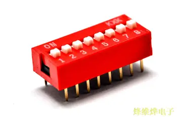 

8P DIP switch level toggle switch DIP switch 8 feet away from 2.54MM red ( 40 )