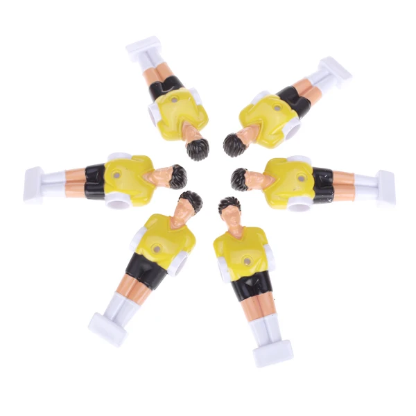 11PCS Yellow/White Foosball Soccer Table REPLACEMENT PARTS MAN Players Set Soccer Men Replacement