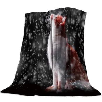 Cat Looking Up At Snowy Throw Blanket Soft Warm Microfiber Blanket Flannel Blanket
Cat Looking Up At Snowy Throw Blanket Soft Warm Microfiber Blanket Flannel Blanket