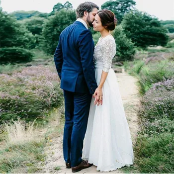 Beach Wedding Dresses 2019 V-neck A Line White Ivory Lace Top Chiffon Skirt Bridal Dress Boho Backless Vestido de Noiva
Beach Wedding Dresses 2019 V-neck A Line White Ivory Lace Top Chiffon Skirt Bridal Dress Boho Backless Vestido de Noiva