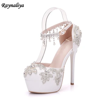 Lady Thin High Heels Sandals Shoes New Ankle Strap Multicolor Rhinestone Party Dress Pumps Bride Wedding Platform Shoes XY-A0084
Lady Thin High Heels Sandals Shoes New Ankle Strap Multicolor Rhinestone Party Dress Pumps Bride Wedding Platform Shoes XY-A0084
