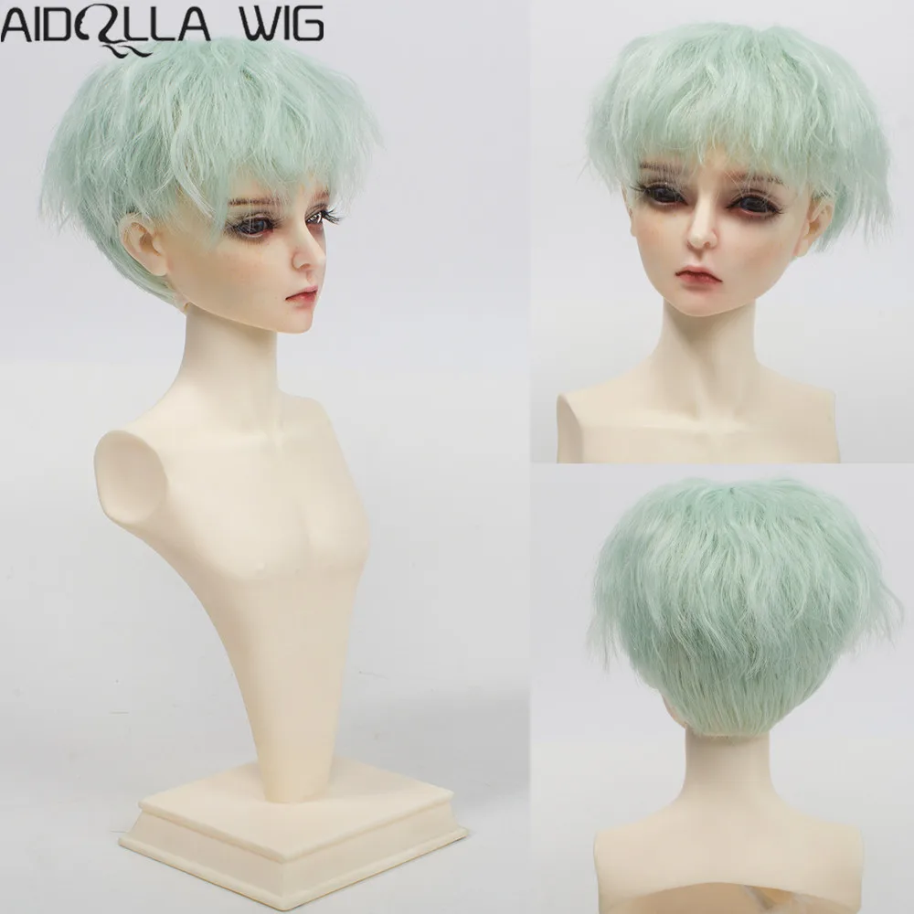 Bjd Doll Wigs 1/3 1/4 High-temperature Fiber Wig Boy Short Light Green Hair Doll Wigs with Bangs Fashion Type Stylish Hair
Bjd Doll Wigs 1/3 1/4 High-temperature Fiber Wig Boy Short Light Green Hair Doll Wigs with Bangs Fashion Type Stylish Hair