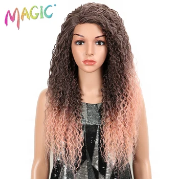 MAGIC Wigs For Black Women Kinky Curly Hair 26" Synthetic side part Lace Front Wig Glueless Heat Resistant Fiber Hair Lace Wig
MAGIC Wigs For Black Women Kinky Curly Hair 26" Synthetic side part Lace Front Wig Glueless Heat Resistant Fiber Hair Lace Wig