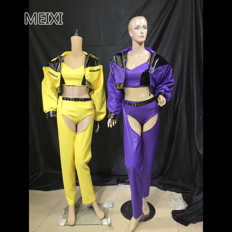 Hip hop lounge sport sexy style faux fur yellow purple bar nightclub party concert singer dancer costumes
Hip hop lounge sport sexy style faux fur yellow purple bar nightclub party concert singer dancer costumes