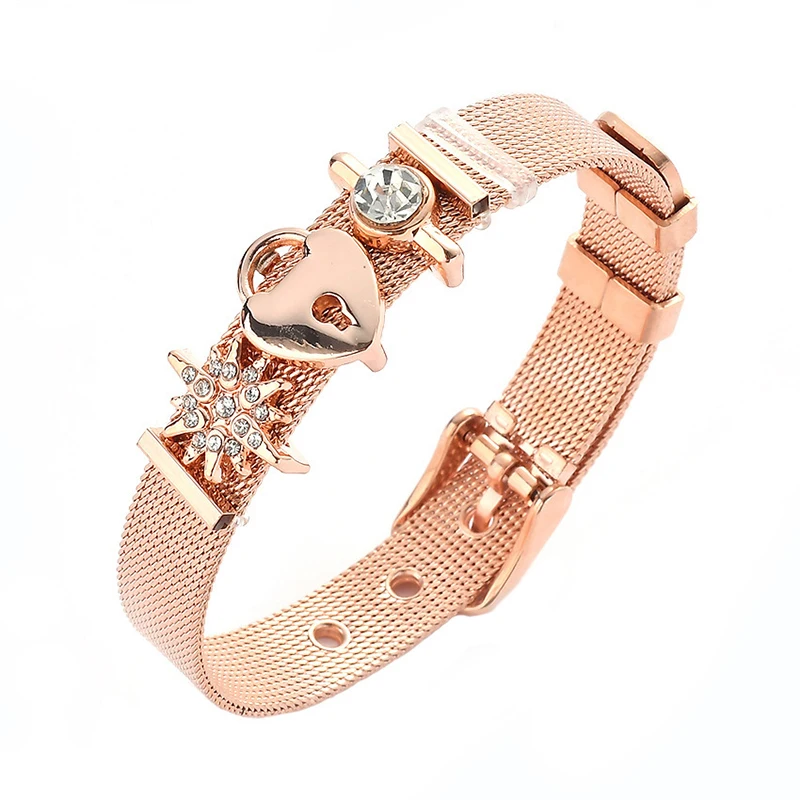 Mesh Bracelet Set Stainless Steel Charm Bracelet Love Lock Bracelet Gold Color Strap Jewelry Women Lover Gift Dropshipping
Mesh Bracelet Set Stainless Steel Charm Bracelet Love Lock Bracelet Gold Color Strap Jewelry Women Lover Gift Dropshipping