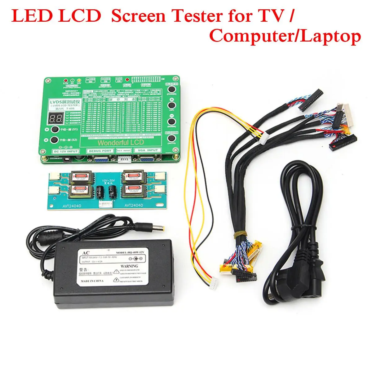 5.6-84inch LVDS Screen Tester LCD LED Panel Tester TV/Computer/Laptop Repair Tool
5.6-84inch LVDS Screen Tester LCD LED Panel Tester TV/Computer/Laptop Repair Tool