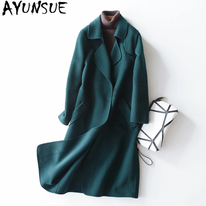 AYUNSUE Casual Wool Coat Women 2019 Autumn Winter Double-sided Cashmere Jackets Medium Length Trench Coat Female Spring 8726
AYUNSUE Casual Wool Coat Women 2019 Autumn Winter Double-sided Cashmere Jackets Medium Length Trench Coat Female Spring 8726