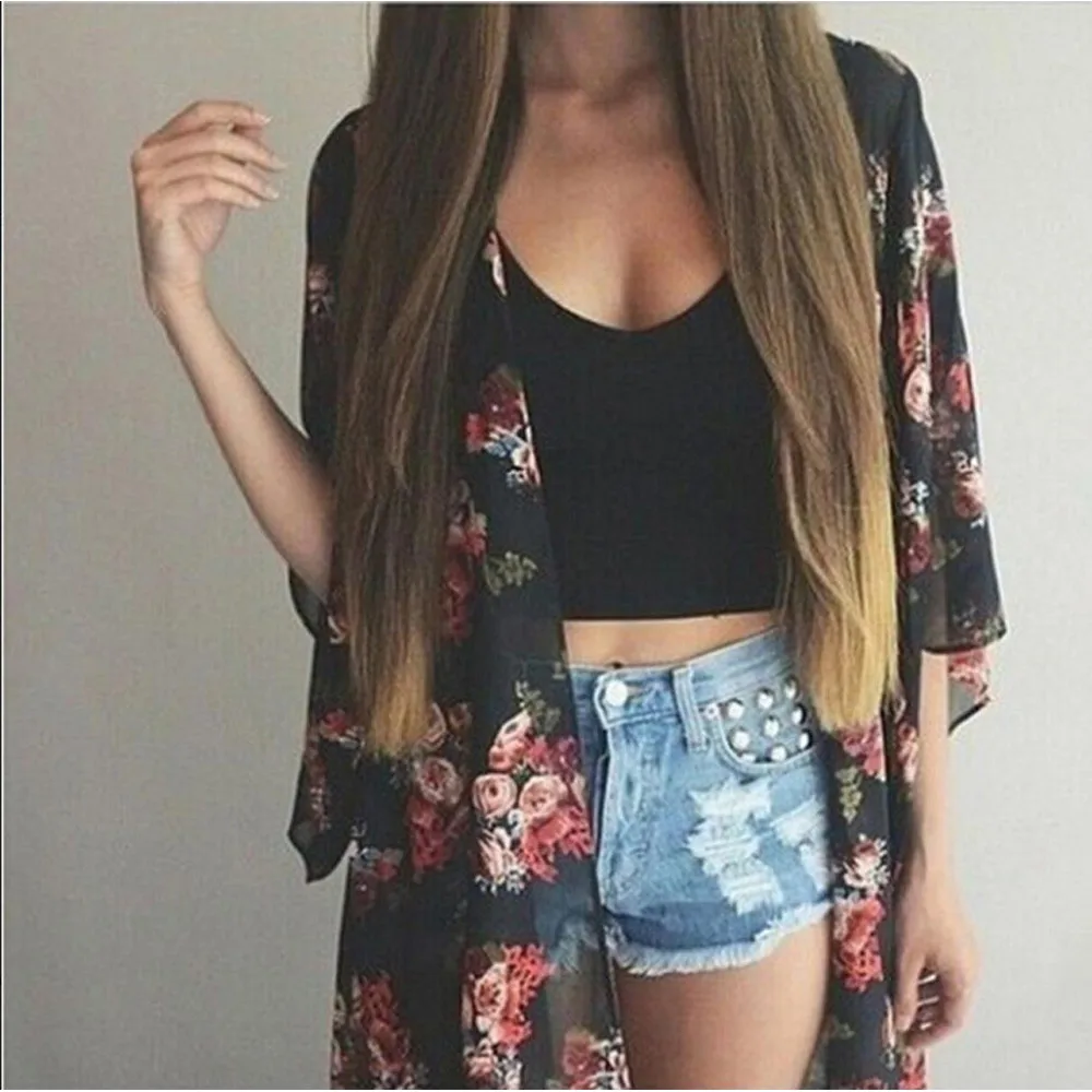Summer Women Floral Printed Cardigan Shawl Blouse Tops Cover up Chiffon Tunic Swimwear Bikini Suit Dress Swimsuit Beach Wear
Summer Women Floral Printed Cardigan Shawl Blouse Tops Cover up Chiffon Tunic Swimwear Bikini Suit Dress Swimsuit Beach Wear