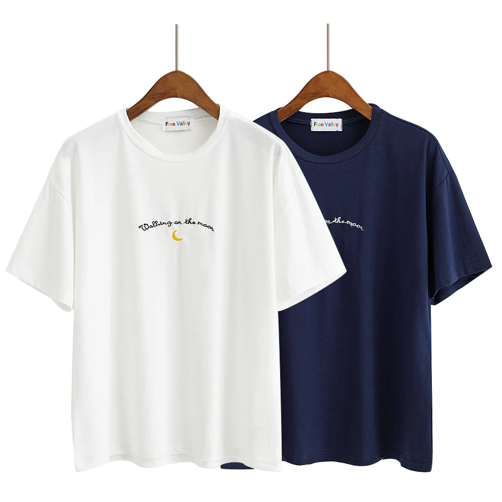 2019 harajuku shirt women korean spring vintage summer fashion top women tshirt sweet embroidery moon letter white t-shirt
2019 harajuku shirt women korean spring vintage summer fashion top women tshirt sweet embroidery moon letter white t-shirt