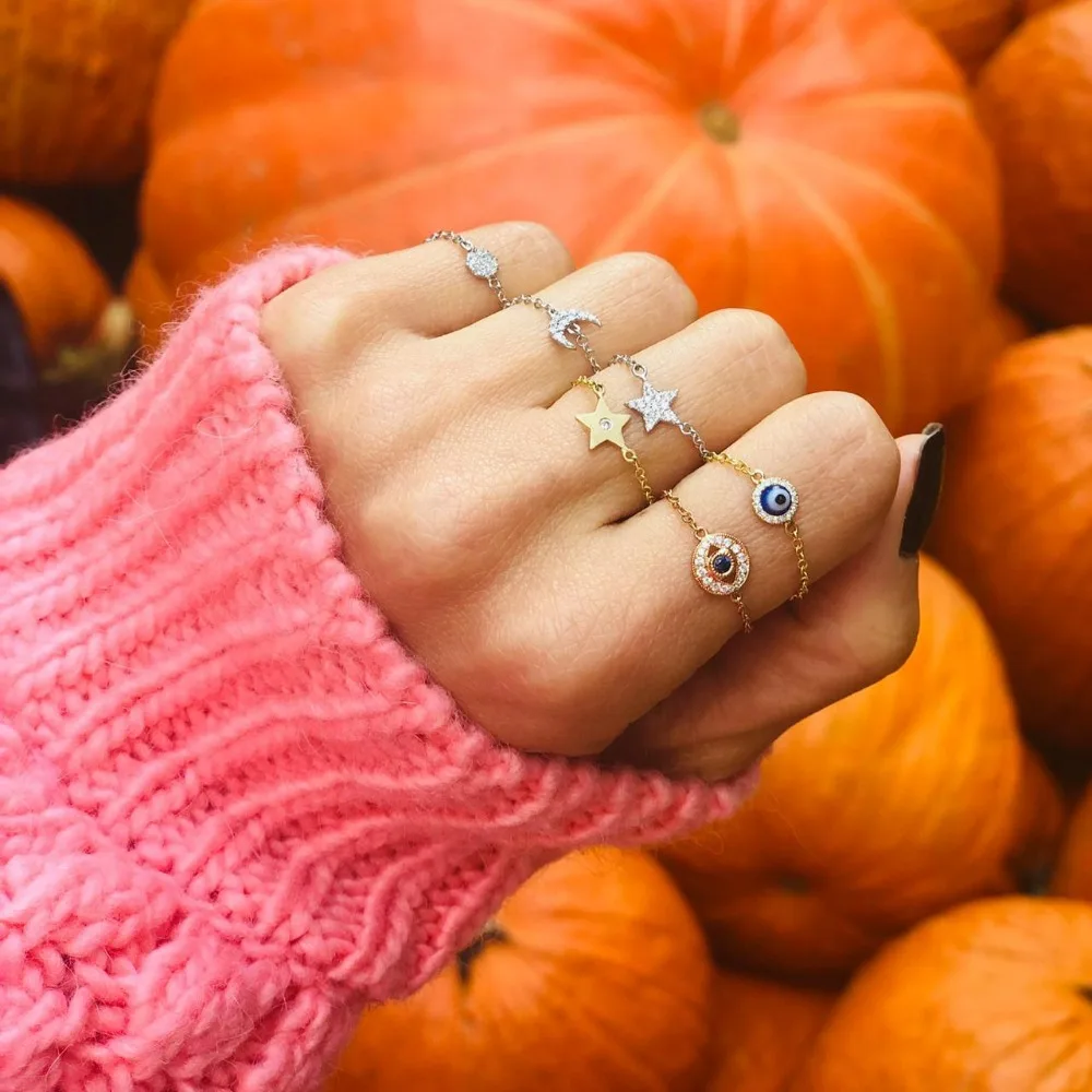 Rose gold adjust chain ring for women lucky lovely cute round evil eye charm sweet girl women midi finger jewelry
Rose gold adjust chain ring for women lucky lovely cute round evil eye charm sweet girl women midi finger jewelry