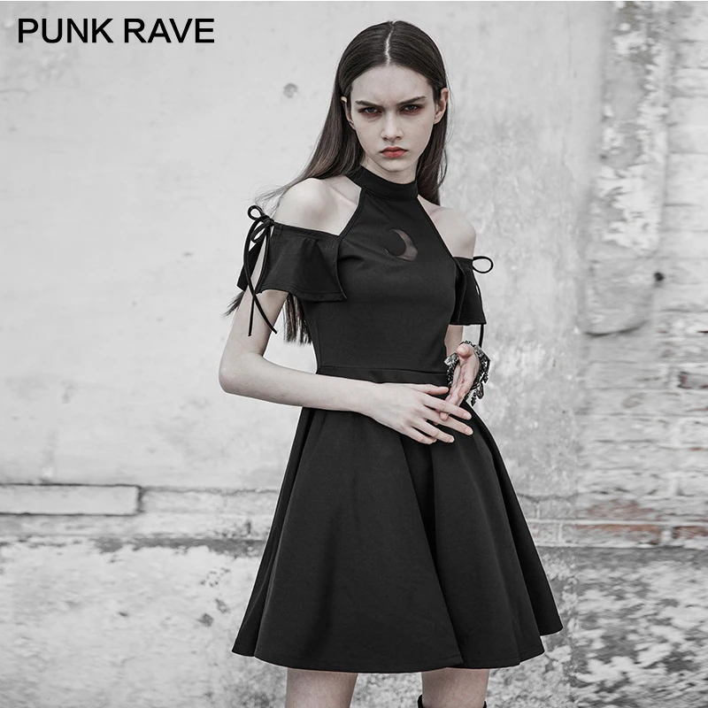 PUNK RAVE Dark Fashion Women Astrology Series Strapless Black Knitted Dress Lunar Eclipse Design A Pendulum Small Black Dress
PUNK RAVE Dark Fashion Women Astrology Series Strapless Black Knitted Dress Lunar Eclipse Design A Pendulum Small Black Dress