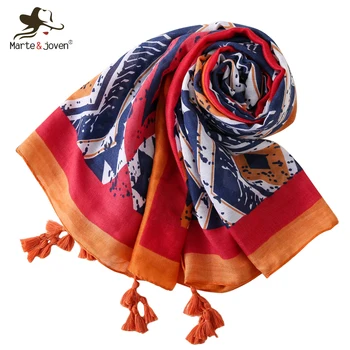 Marte&Joven Fashion Geometric Rhombus Pattern Tassel Scarves for Women Oversize Summer Beach Cover up Wrap Female Bandana Hijab
Marte&Joven Fashion Geometric Rhombus Pattern Tassel Scarves for Women Oversize Summer Beach Cover up Wrap Female Bandana Hijab