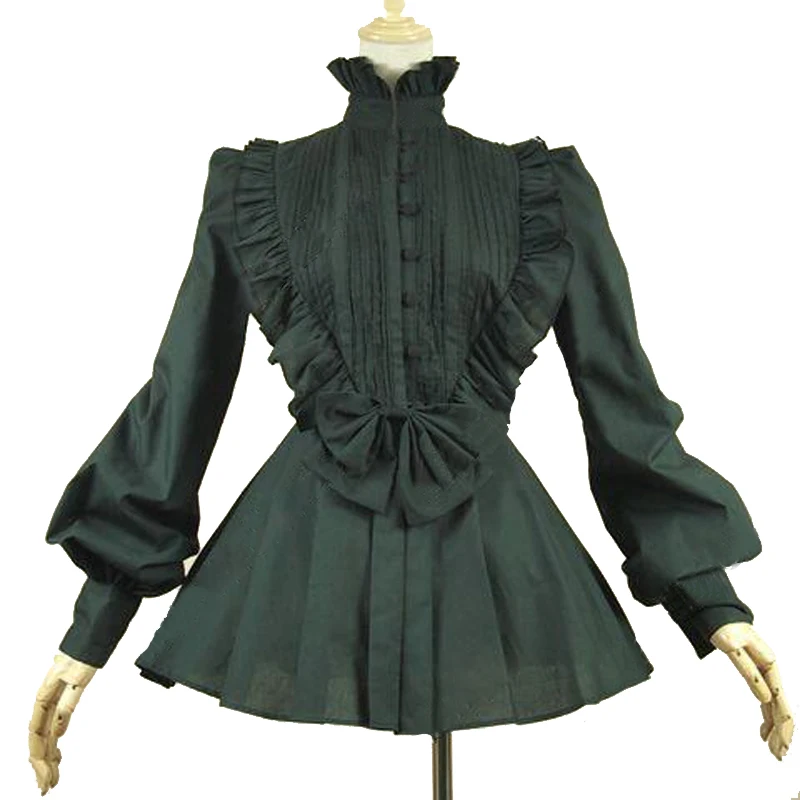 Victorian Gothic Pleated Steampunk Black Blouse Top Shirt Theater Vampire Reenactment Clothing
Victorian Gothic Pleated Steampunk Black Blouse Top Shirt Theater Vampire Reenactment Clothing