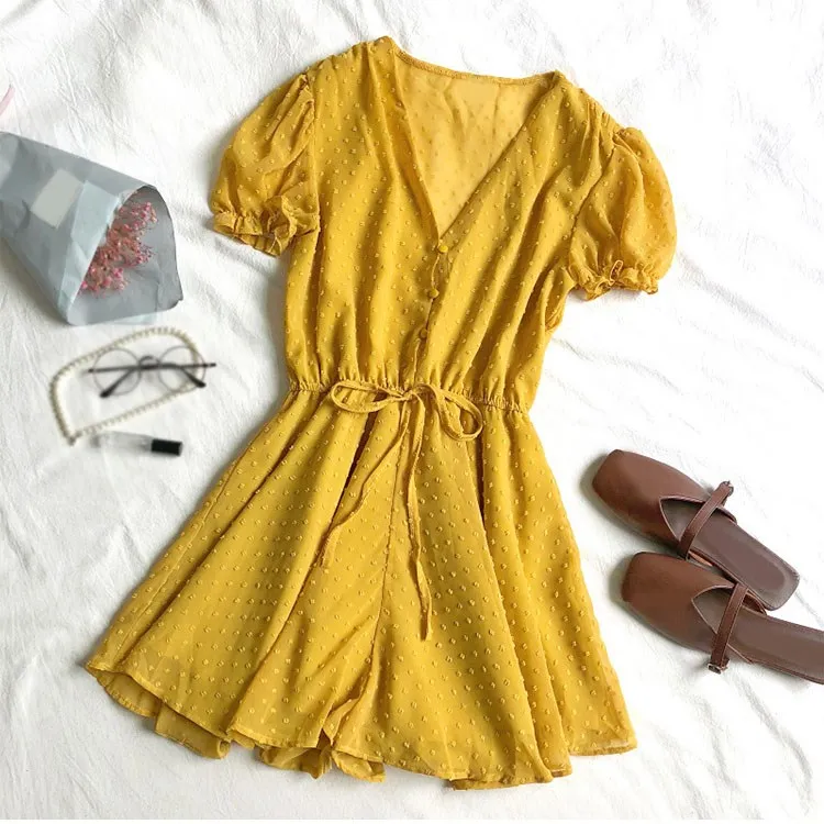 Summer Loose Women Polka Dot Jumpsuits Elegant Puff Sleeve V-Neck Beach Rompers Casual High Waist Drawstring Playsuit Overalls
Summer Loose Women Polka Dot Jumpsuits Elegant Puff Sleeve V-Neck Beach Rompers Casual High Waist Drawstring Playsuit Overalls