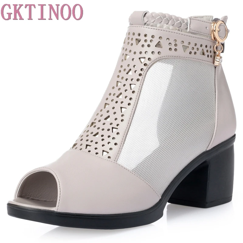 GKTINOO Spring summer fish mouth female sandals thick with mesh boots hollow net shoes women ankle boots large size 35-43
GKTINOO Spring summer fish mouth female sandals thick with mesh boots hollow net shoes women ankle boots large size 35-43