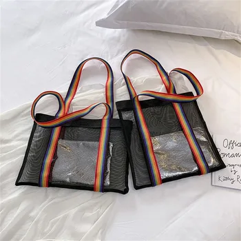 Womens Bags 2PCS Transparent Jelly Tote Summer Rainbow Shoulder sac main femme handtassen dames bolsa feminina torebka damska
Womens Bags 2PCS Transparent Jelly Tote Summer Rainbow Shoulder sac main femme handtassen dames bolsa feminina torebka damska