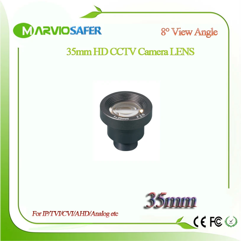 Marviosafer HD 35 мм CCTV IP сеть/AHD/CVI/TVI объектив камеры M12 * 0 5 крепление 8 градусов угол