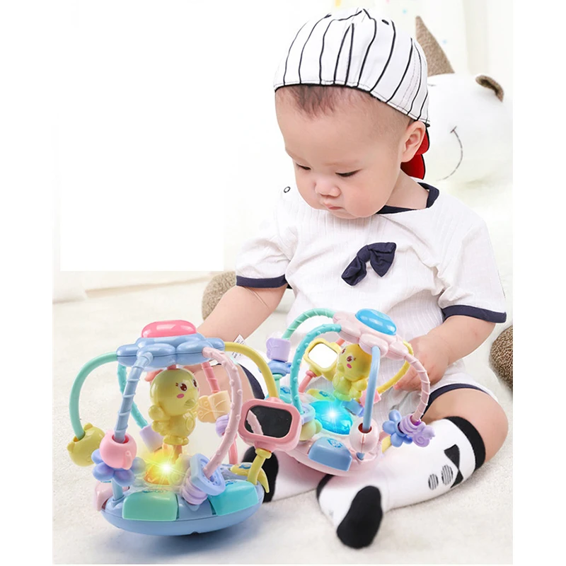 Newborn Baby Teether Hand Bells Ball Cute Chick 0-12 Months Teething Development Early Educational Baby Children Rattles Toys
Newborn Baby Teether Hand Bells Ball Cute Chick 0-12 Months Teething Development Early Educational Baby Children Rattles Toys