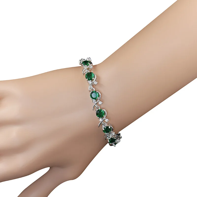 Romantic Indian Women Party Jewelry Micro Pave Cubic Zirconia Oval Shape Stone 925 Sterling Silver Bracelet Femme
Romantic Indian Women Party Jewelry Micro Pave Cubic Zirconia Oval Shape Stone 925 Sterling Silver Bracelet Femme