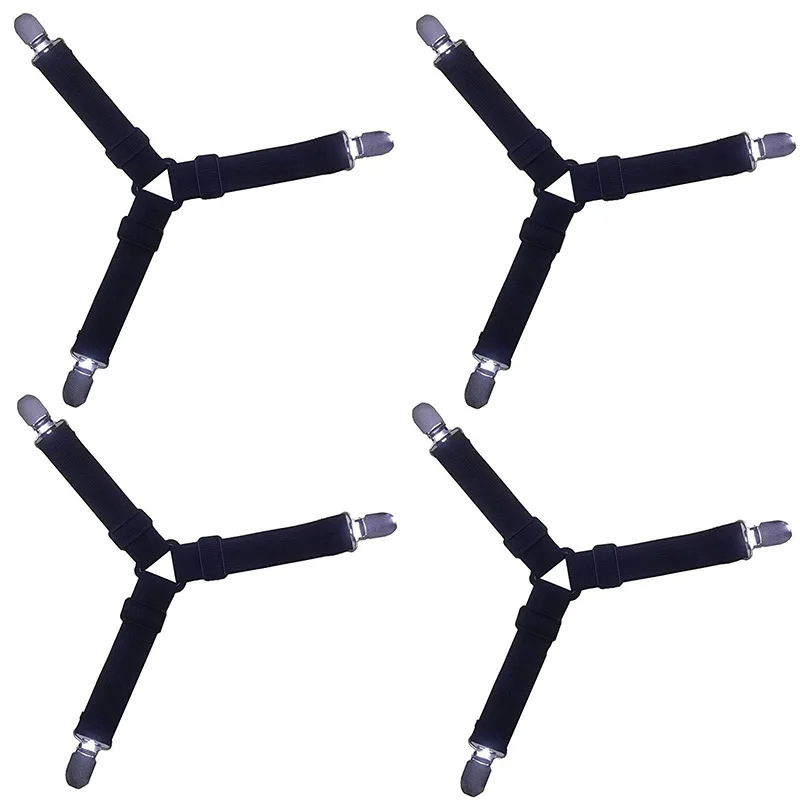 Black 4PCS Adjustable Bed Sheet Clips Cover Grippers Holder Mattress Duvet Blanket Fastener Straps Fixing Slip-Resistant Belt
Black 4PCS Adjustable Bed Sheet Clips Cover Grippers Holder Mattress Duvet Blanket Fastener Straps Fixing Slip-Resistant Belt